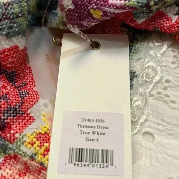 NWT LoveShackFancy Thressey Floral Embroidered Eyelet Cotton Mini Dress White 4 - Picture 9 of 10